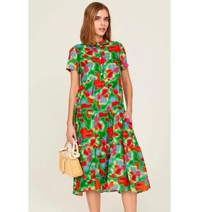 Amanda Uprichard Floral Pierre Midi Dress